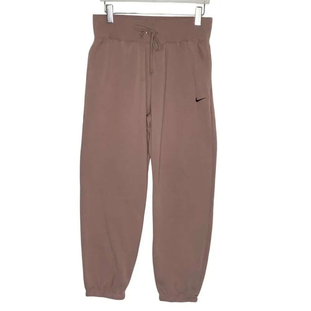 Nike Phoenix Fleece High-Waisted Oversized Tracksuit Bottoms M Smokey Mauve